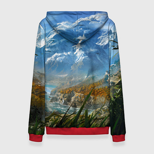 Женская толстовка Far Cry 4: Ice Mountains / 3D-Красный – фото 2