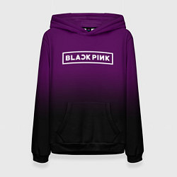 Толстовка-худи женская Black Pink: Violet Gradient, цвет: 3D-черный