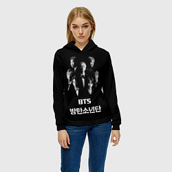 Толстовка-худи женская BTS Group, цвет: 3D-черный — фото 2