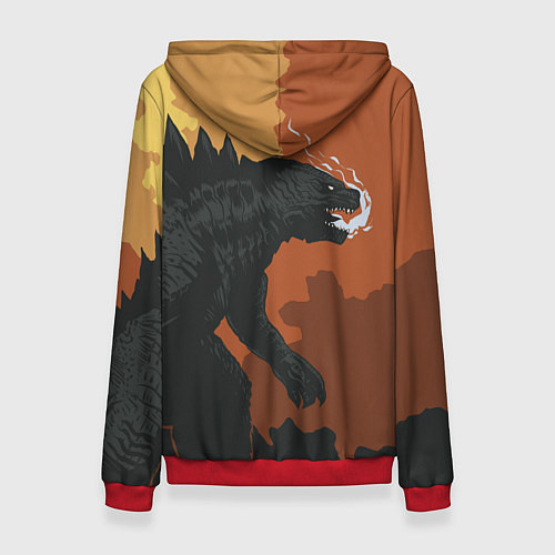 Женская толстовка Godzilla: Monster Smoke / 3D-Красный – фото 2
