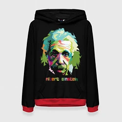 Толстовка-худи женская Albert Einstein, цвет: 3D-красный