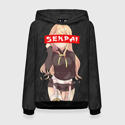 Толстовка-худи женская Senpai Baby, цвет: 3D-черный