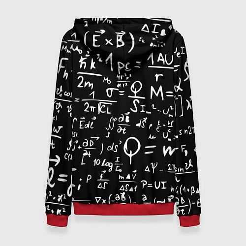 Женская толстовка E=mc2: Black Style / 3D-Красный – фото 2