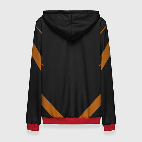 Женская толстовка KATSUKI BAKUGOU полосы / 3D-Красный – фото 2