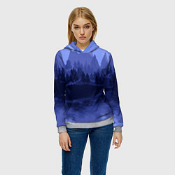 Толстовка-худи женская Firewatch Mountains, цвет: 3D-меланж — фото 2