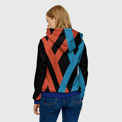 Женская толстовка Darling in the Franxx / 3D-Синий – фото 4