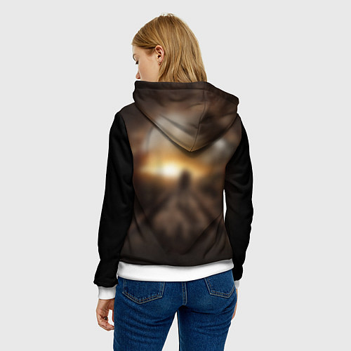 Женская толстовка Metro Exodus: Sunset / 3D-Белый – фото 4