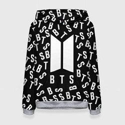 Толстовка-худи женская BTS: Black Style, цвет: 3D-меланж