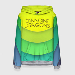 Толстовка-худи женская Imagine Dragons: Lime Colour, цвет: 3D-меланж