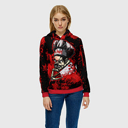 Толстовка-худи женская Pudge Chef, цвет: 3D-красный — фото 2
