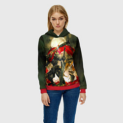 Толстовка-худи женская Momonga Narberal Gamma, цвет: 3D-красный — фото 2