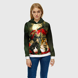 Толстовка-худи женская Momonga Narberal Gamma, цвет: 3D-белый — фото 2