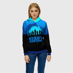 Толстовка-худи женская RDR 2: Blue Style, цвет: 3D-синий — фото 2