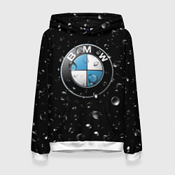 Толстовка-худи женская BMW под Дождём, цвет: 3D-белый