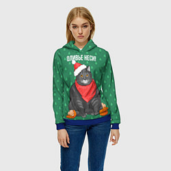 Толстовка-худи женская Оливье неси, цвет: 3D-синий — фото 2