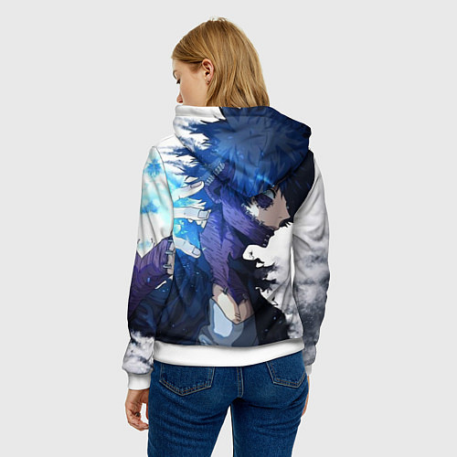 Женская толстовка Академия героев - Даби / 3D-Белый – фото 4