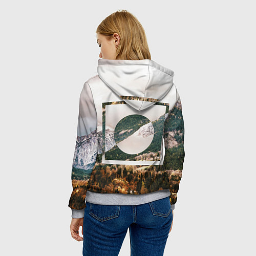Женская толстовка Places / 3D-Меланж – фото 4