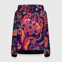 Женская толстовка Орнамент пейсли - розовый