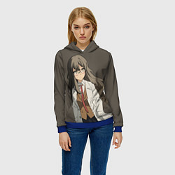 Толстовка-худи женская Rascal Does Not Dream, цвет: 3D-синий — фото 2