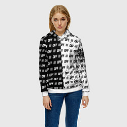 Толстовка-худи женская Off-White: Black & White, цвет: 3D-белый — фото 2