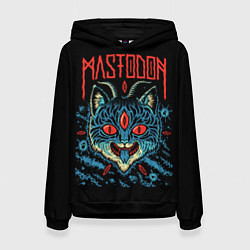 Толстовка-худи женская Mastodon: Demonic Cat, цвет: 3D-черный