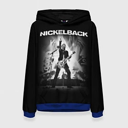 Толстовка-худи женская Nickelback Rock, цвет: 3D-синий