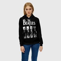Толстовка-худи женская The Beatles: Black Side, цвет: 3D-черный — фото 2