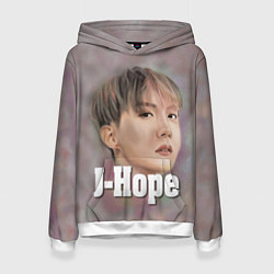 Толстовка-худи женская BTS J-Hope, цвет: 3D-белый