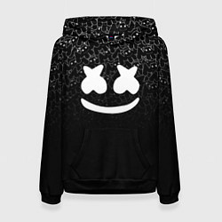 Толстовка-худи женская Marshmello Black, цвет: 3D-черный