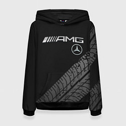 Толстовка-худи женская Mercedes AMG: Street Racing, цвет: 3D-черный