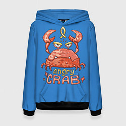 Толстовка-худи женская Hungry Crab, цвет: 3D-черный