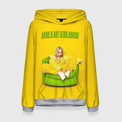 Толстовка-худи женская Billie Eilish: Yellow Mood, цвет: 3D-меланж