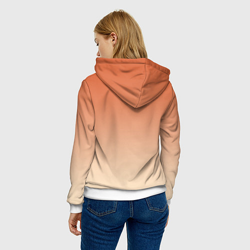 Женская толстовка Милая аниме девочка-оборотень - Волчица и пряности / 3D-Белый – фото 4