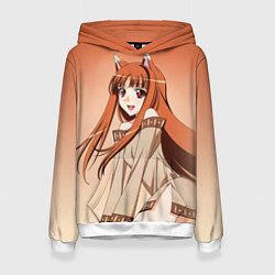 Женская толстовка Милая аниме девочка-оборотень - Волчица и пряности