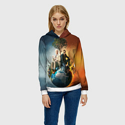 Толстовка-худи женская Good Omens, цвет: 3D-белый — фото 2