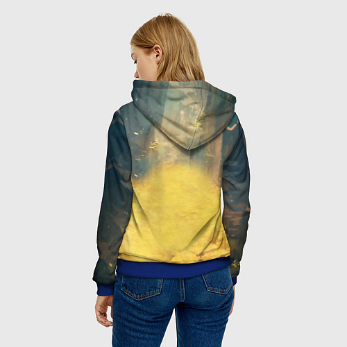 Женская толстовка Фриск и Азриэль / 3D-Синий – фото 4