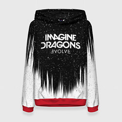 Толстовка-худи женская IMAGINE DRAGONS, цвет: 3D-красный