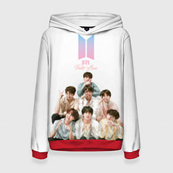 Толстовка-худи женская Take love BTS, цвет: 3D-красный