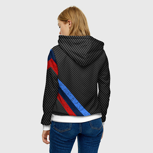 Женская толстовка BMW КАРБОН / 3D-Белый – фото 4