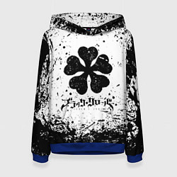 Толстовка-худи женская ЧЁРНЫЙ КЛЕВЕР, цвет: 3D-синий
