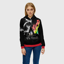 Толстовка-худи женская PINK FLOYD, цвет: 3D-красный — фото 2