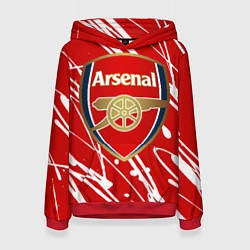 Толстовка-худи женская Arsenal, цвет: 3D-красный