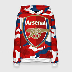 Толстовка-худи женская Arsenal, цвет: 3D-белый