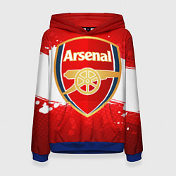 Толстовка-худи женская Arsenal, цвет: 3D-синий