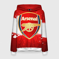 Толстовка-худи женская Arsenal, цвет: 3D-белый