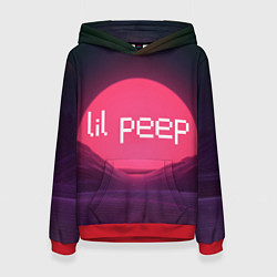 Толстовка-худи женская Lil peepLogo, цвет: 3D-красный