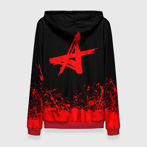 Женская толстовка АлисА на спине / 3D-Красный – фото 2