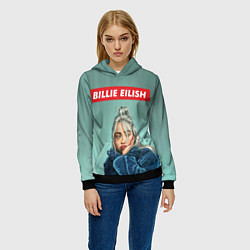 Толстовка-худи женская Billie Eilish, цвет: 3D-черный — фото 2