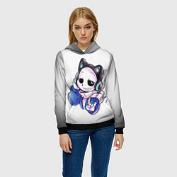 Толстовка-худи женская UNDERTALE, цвет: 3D-черный — фото 2