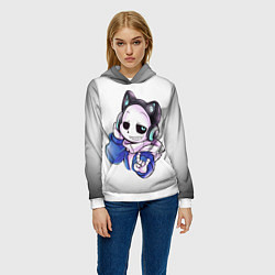 Толстовка-худи женская UNDERTALE, цвет: 3D-белый — фото 2